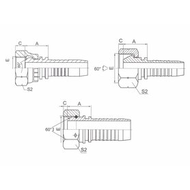 Hydraulická koncovka 12, G1/2" DKR-BSP 0°